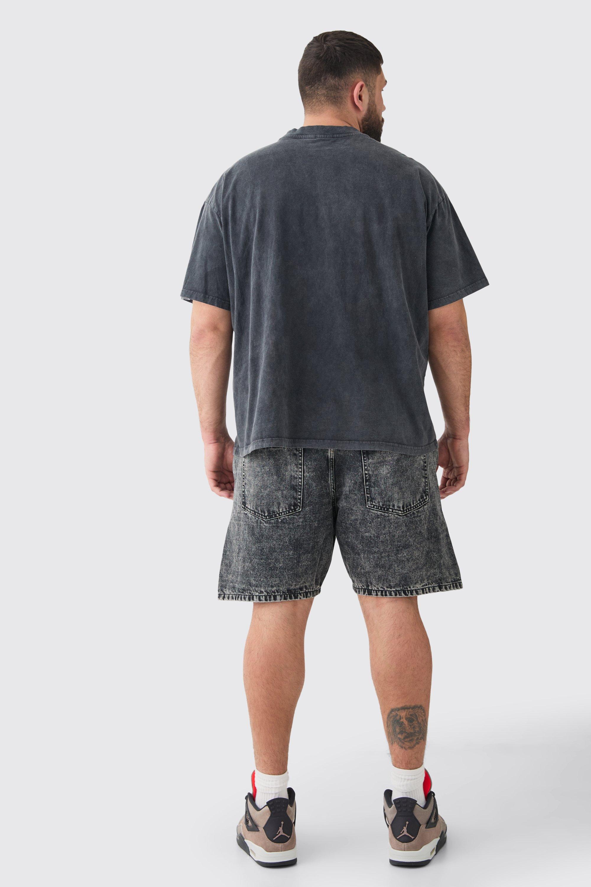 Men's relaxed fit jean shorts clearance